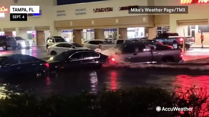 Tropical rainstorm leads to flooding from Texas to Florida