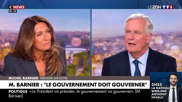 Premier Ministre : Lors de sa première interview, au 20h de TF1, Michel Barnier a dressé les grandes lignes de ses actions et affirmé que son gouvernement aurait une indépendance