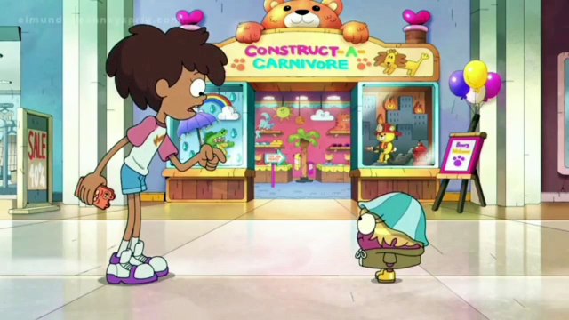 Amphibia Anne y los demás en centro comercial montaje latino
