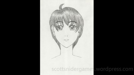 Manga Portrait (Front View) Pencil Sketch Video #1 (09-07-2024)