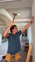 He fixes the hole in the wall! / daybyday / cc