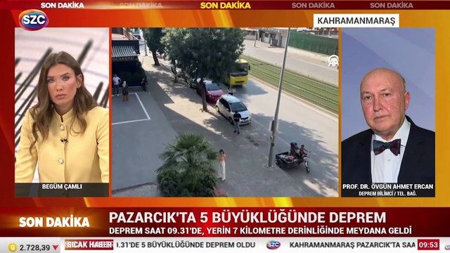 Prof.Dr.Övgün Ahmet Ercan Pazarcık'taki 5 büyüklüğünde deprem hakkında açıklamalarda bulundu