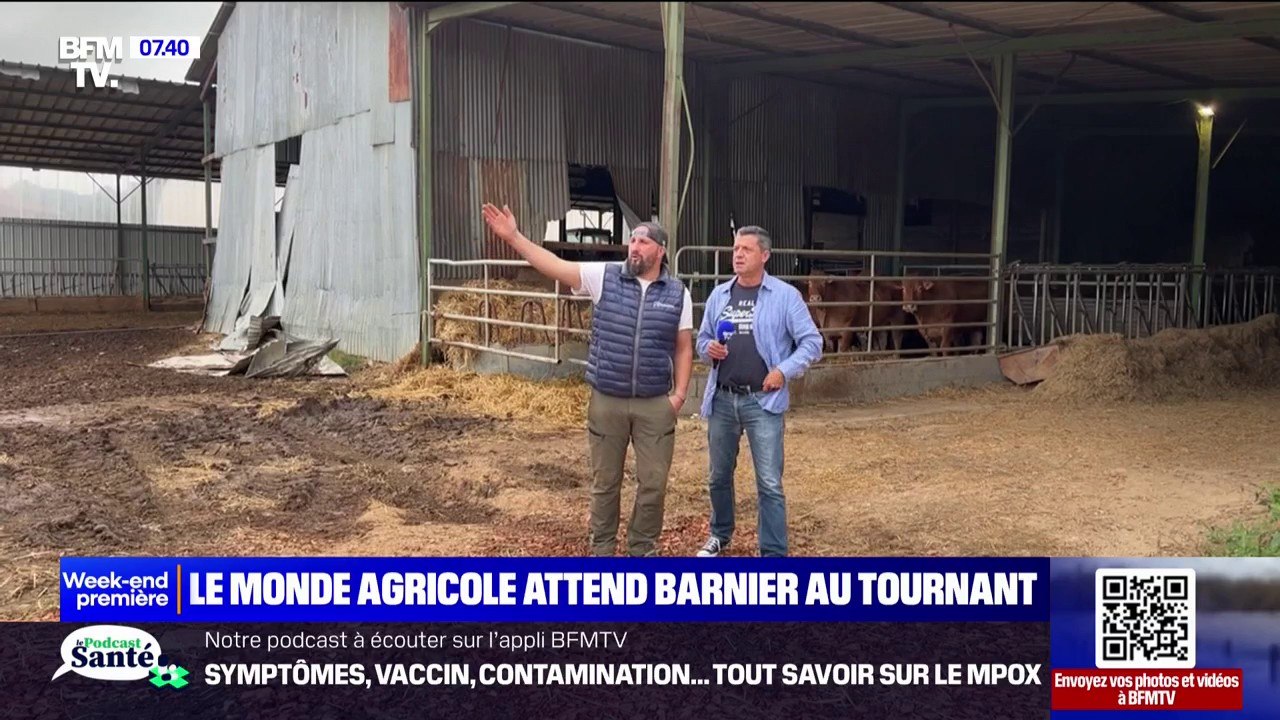 "Je pense qu'il ne faudra pas grand chose pour que le feu reparte": Jérôme Bayle et les agriculteurs attendent le nouveau Premier ministre Michel Barnier au tournant