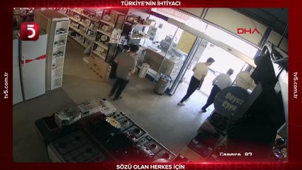 Kahramanmaraş’taki 5 büyüklüğündeki deprem anı güvenlik kamerasında