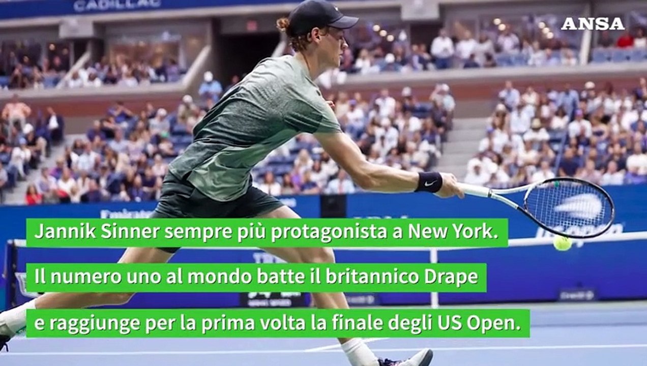 Sinner non si ferma, e' il primo italiano in finale agli Us Open