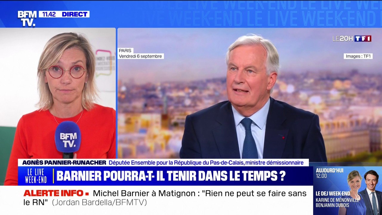 Pour Agnès Pannier-Runacher (ministre démissionnaire), Michel Barnier "a fait la preuve de sa capacité à trouver des compromis" lors des négociations du Brexit