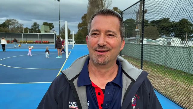 Hepburn netball coach Gary Cooke after winning Central Highlands Netball League A grade preliminary final.