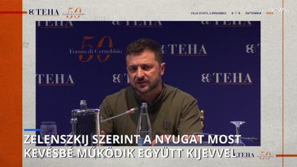 Zelenszkij szerint fogyatkozik a nyugati akarat az Ukrajnával való együttműködésre