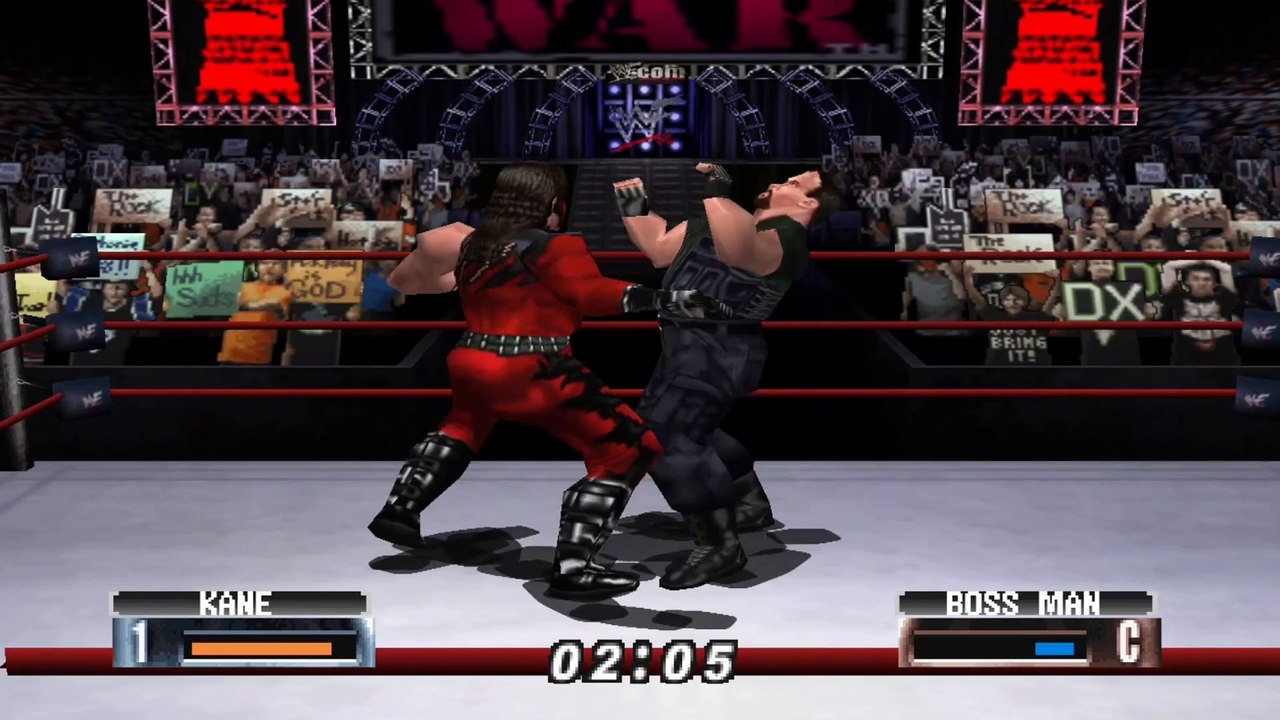 WWF Kane vs Big Boss Man Raw 13 March 2000 | WWF No Mercy N64 Nintendo 64