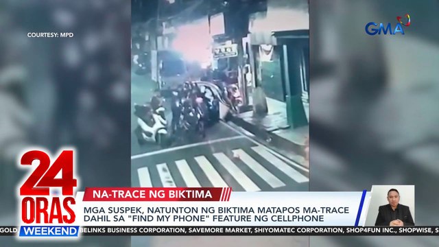 Rider na naharang dahil sa motorsiklong walang plaka, suspek din pala sa pagnanakaw ng cellphone sa Maynila | 24 Oras Weekend