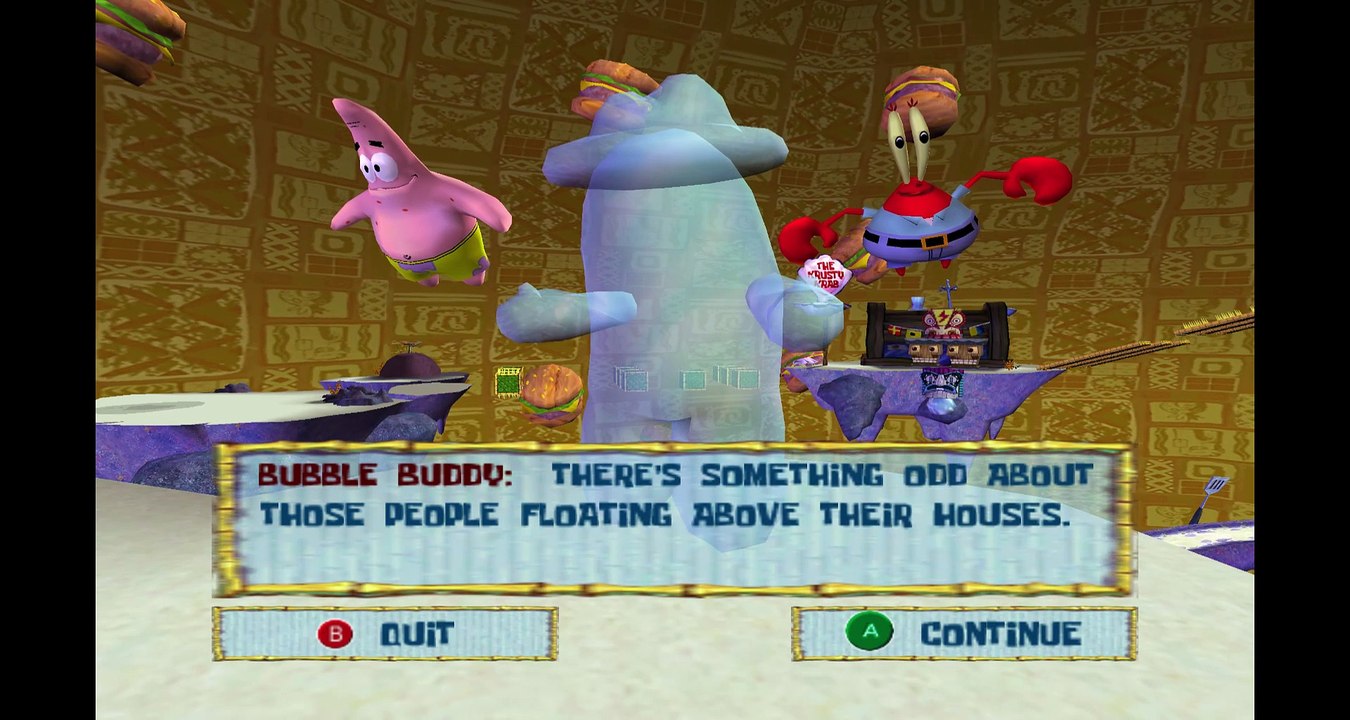 BFBB. Bubble Buddy loaded in Spongebob's dream
