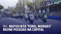 Motociata 'Fora, Moraes' acontece em Belo Horizonte