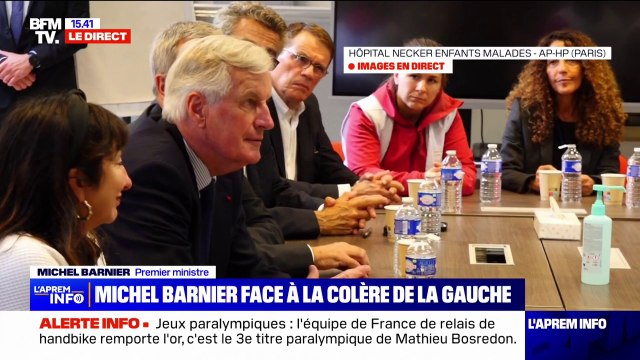 On ne va pas faire des miracles : Michel Barnier, en déplacement à l'hôpital Necker à Paris, promet d'être attentif sur le sujet de la santé