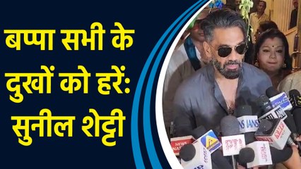 Actor Sunil Shetty ने दुख हरने की कामना संग लिया गणपति बप्पा का आशीर्वाद
