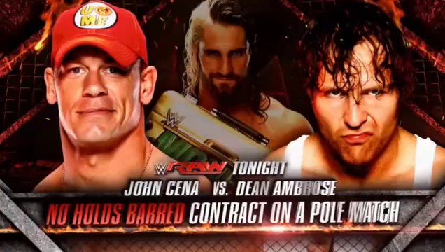 WWE Raw 10.13.2014 - Dean Ambrose vs John Cena (No Holds Barred Match)