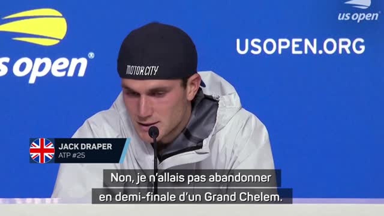 US Open - Draper : "Je n'allais pas abandonner en demi-finale d'un Grand Chelem"