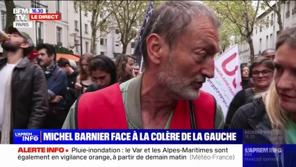 La nomination de Michel Barnier "ne nous va absolument pas", réagit ce manifestant