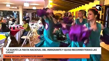 Villarruel en Oberá | "Le gustó la Fiesta Nacional del Inmigrante y quiso recorrer todas las casas", dijo el intendente de Oberá