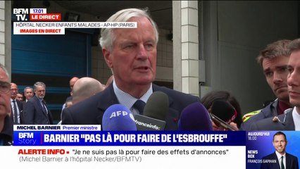 Michel Barnier: "Je ne suis pas là pour raconter des histoires aux gens, (...) sans faire de miracle, on peut faire des progrès"