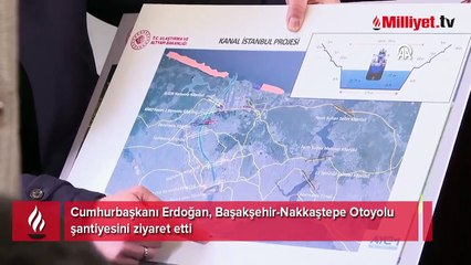 Cumhurbaşkanı Erdoğan, Başakşehir-Nakkaştepe Otoyolu şantiyesini ziyaret etti