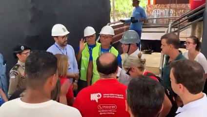 MP realiza vistoria em passarela de camarote