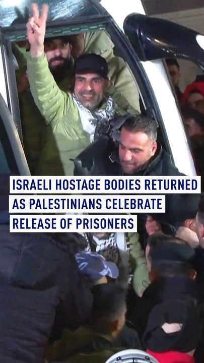 Israeli hostage bodies returned as palestinians celebrate release of prisoners