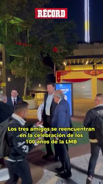 ¡QUE MOMENTO! Los Tres Amigos presentes en la celebración de los 100 años de la Liga Mexicana de Beisbol