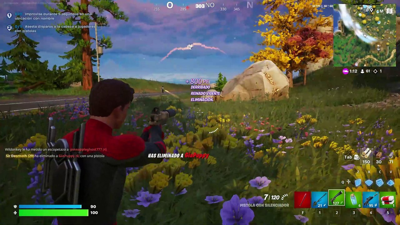 Asesta disparos a la cabeza a jugadores con pistolas