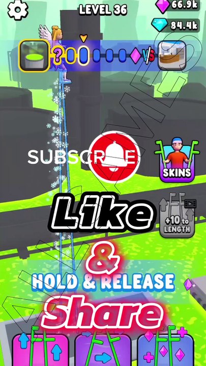 Stilts Run LVL 36 Gameplay FUN GAME #shorts #StiltsRun #fungames #viralvideo