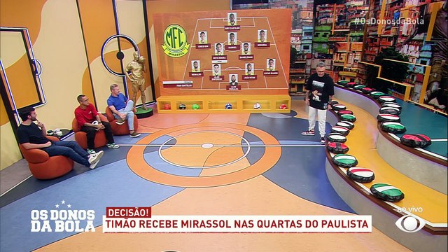 Neto analisa as prováveis escalações de Corinthians x Mirassol