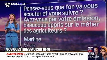 VOS QUESTIONS AU 20H BFM - Pensez-vous que l'on va vous écouter et vous suivre ?