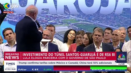 Qual o recado político que elogios entre Lula e Tarcísio na Baixada Santista traz?