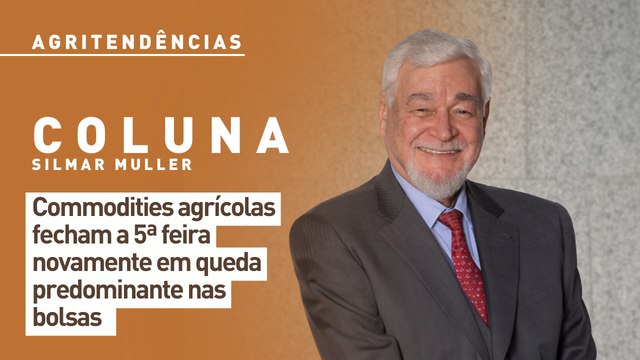 Commodities agrícolas fecham a 5ª feira novamente em queda predominante nas bolsas