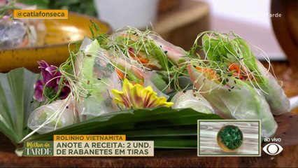 Rolinho vietnamita com molho refrescante| Melhor da Tarde