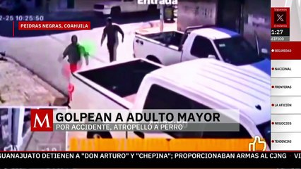 Golpean a señor de la tercera edad por atropellar accidentalmente a un perrito Piedras Negras