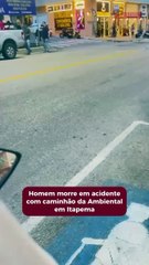 Condutor de patinete elétrico morre em acidente com caminhão da Ambiental