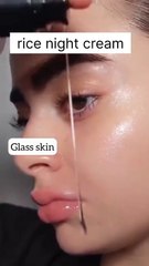 Rice night cream for glowing skin