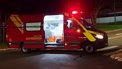 Ciclista sofre queda e é socorrido pelo Siate no Bairro Canadá