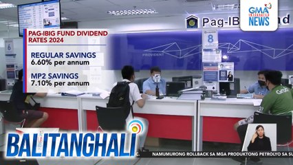 PAG-IBIG Fund dividend rates 2024 | Balitanghali