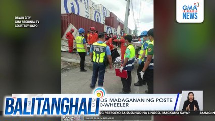 Lalaki, patay matapos madaganan ng poste na nabangga ng 10-wheeler | Balitanghali