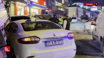 İstanbul'da, polis memurunun yaralandığı kaza kamerada
