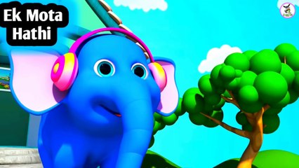 Ek mota hathi | एक मोटा हाथी | Hindi Rhymes #kids