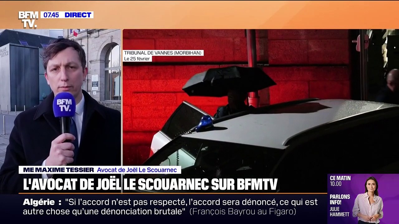 "Dans la grande majorité des cas, les faits sont d'ores et déjà assumés par Joël Le Scouarnec", assure l'avocat de l'ex-chirurgien
