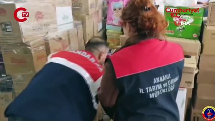 Ankara'da son tüketim tarihi geçmiş 17 ton çikolata ele geçirildi