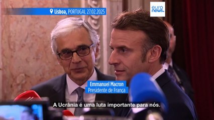 Macron diz que Ucrânia é uma luta 'existencial' pela Europa durante visita de Estado a Portugal