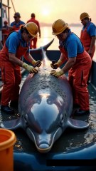 🌊🐬 Epic Dolphin Rescue! Watch the Team Clean a Majestic Giant Dolphin Covered in Barnacles!