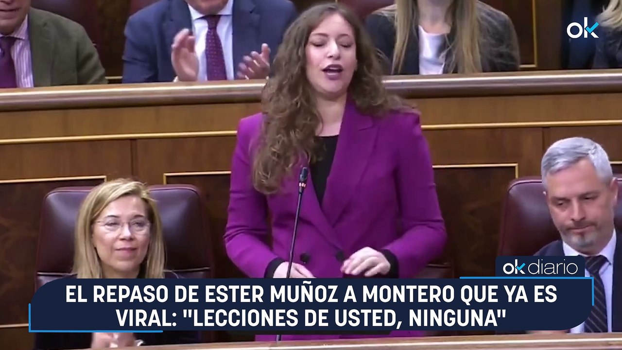 El repaso de Ester Muñoz a Montero que ya es viral: "Lecciones de usted, ninguna"