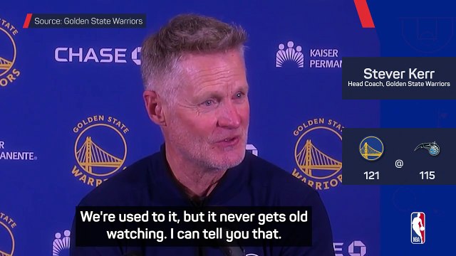 Kerr labels Curry 'the greatest shooter ever' after 56-point haul against the Magic