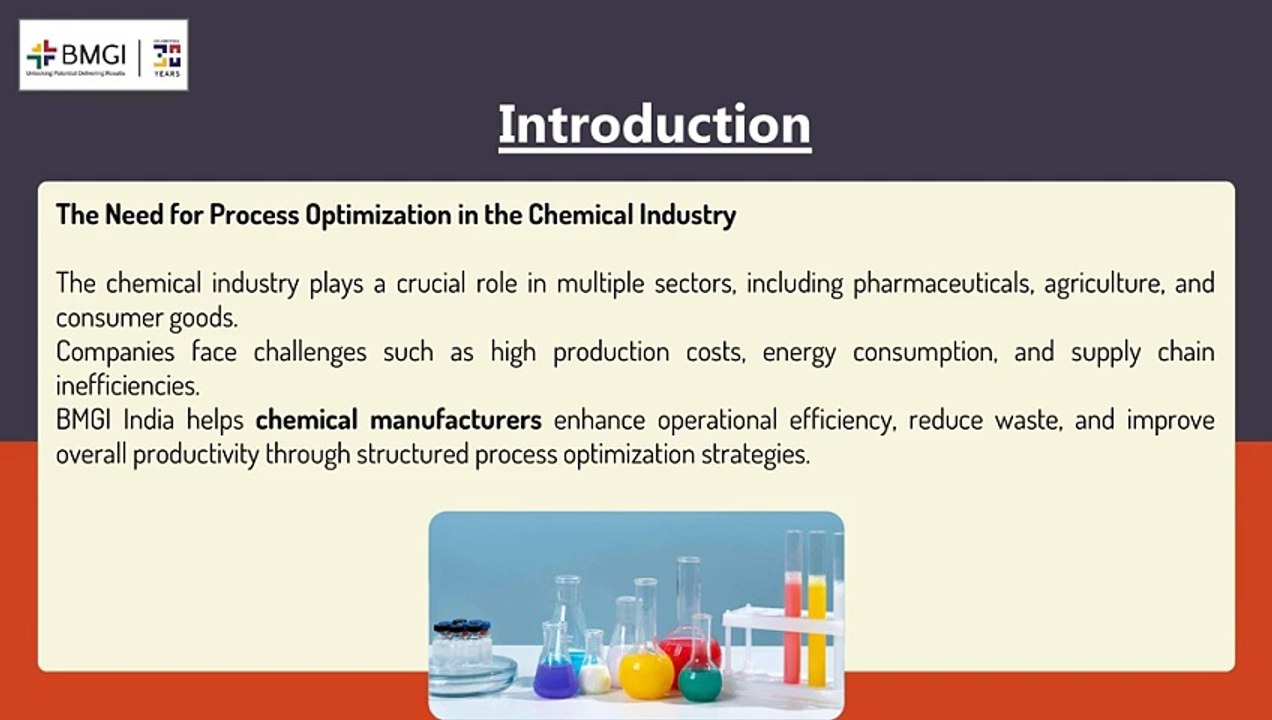 Innovative Process Optimization in Chemicals BMGI India’s Consulting Expertise