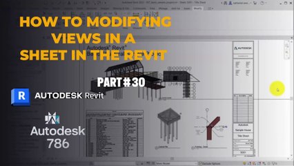 How to Modifying Views in a Sheet in The Revit | Part # 30 | #revit #sketchup #autocadcivil3d #civil #Autodesk #civil3d